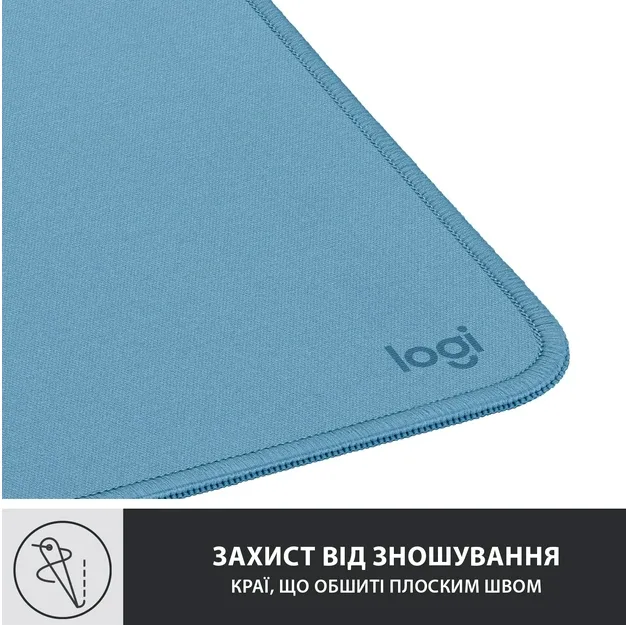 Килимок для миші Logitech Гума 230х200х2 мм Синій