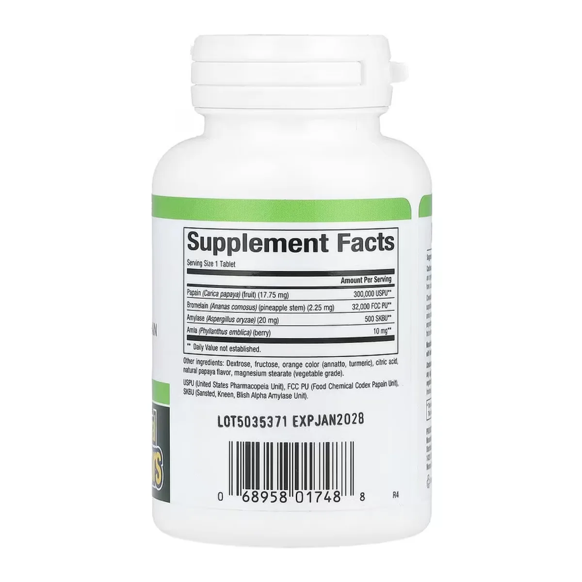 Таблетки з ферментами папаї Natural Factors 60 таб Здорове травлення для веганів