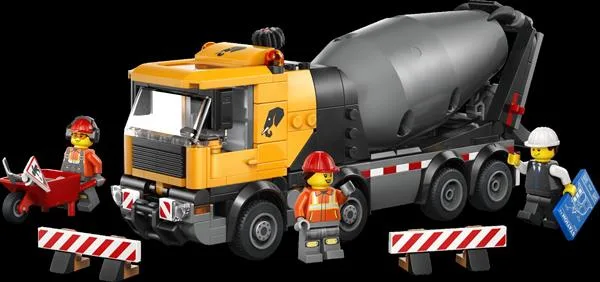 Конструктор LEGO City Бетонозмішувач 371 деталь Пластик 28х26х6 см