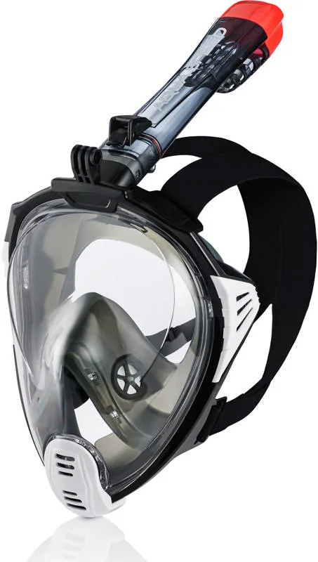Повнолицьова маска AQUA SPEED силікон L/XL чорна біла