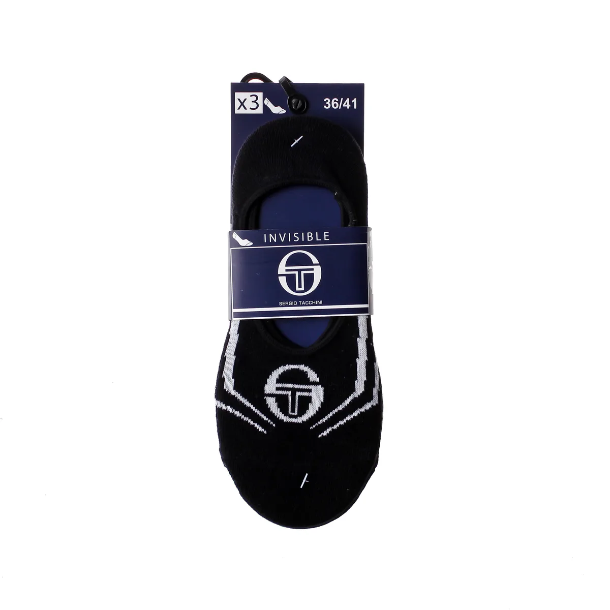 Шкарпетки Sergio Tacchini 75% бавовна 36-41 чорний 3-pack