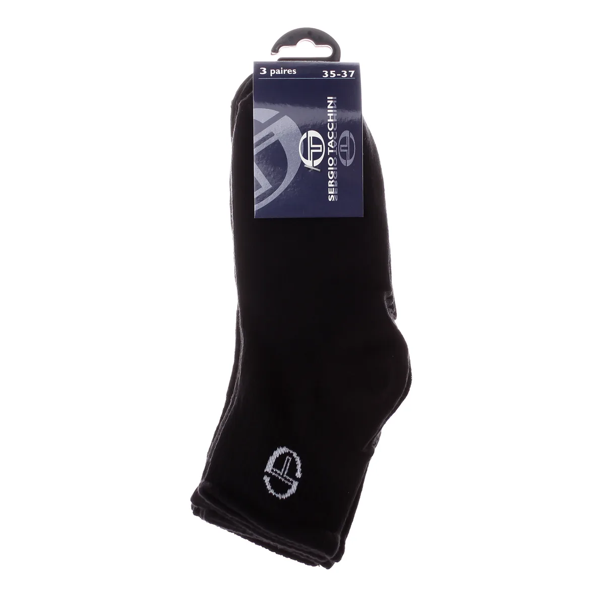 Шкарпетки Sergio Tacchini 75% бавовна 36-41 чорний 3-pack