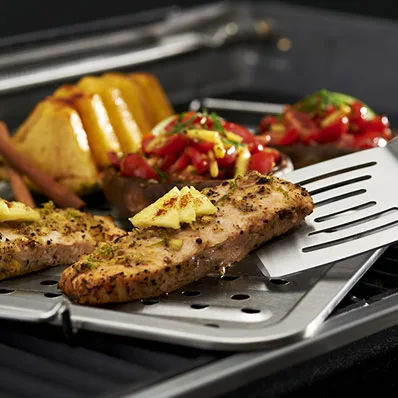 Деко GrillPro нержавіюча сталь 30х47,5 см металік