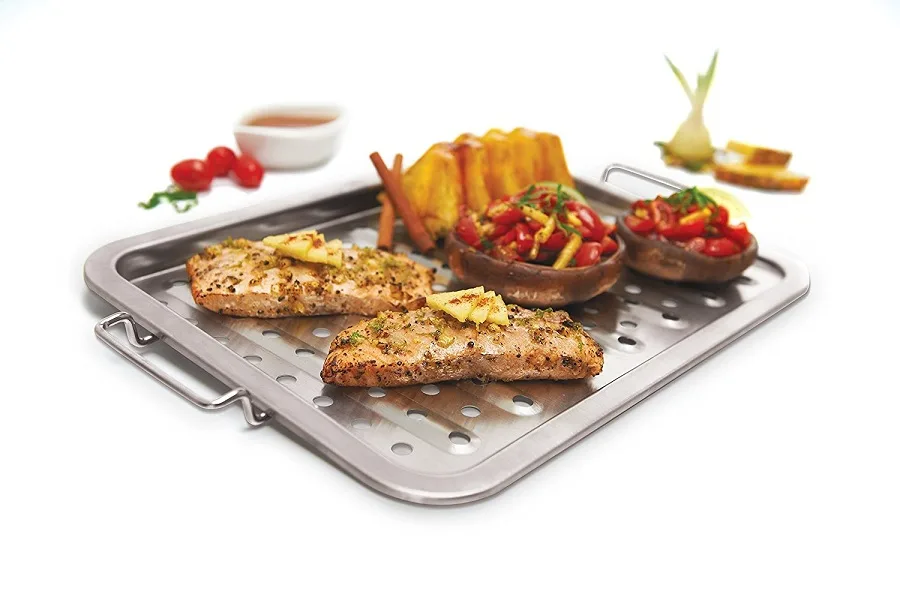 Деко GrillPro нержавіюча сталь 30х47,5 см металік