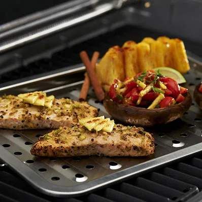 Деко GrillPro нержавіюча сталь 30х47,5 см металік