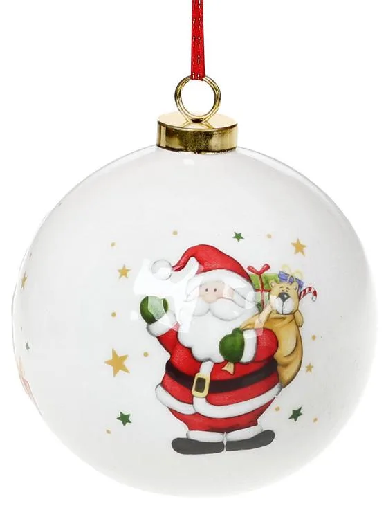 Набір керамічних шарів Decorations Happy New Year 4 шт 10х10 см