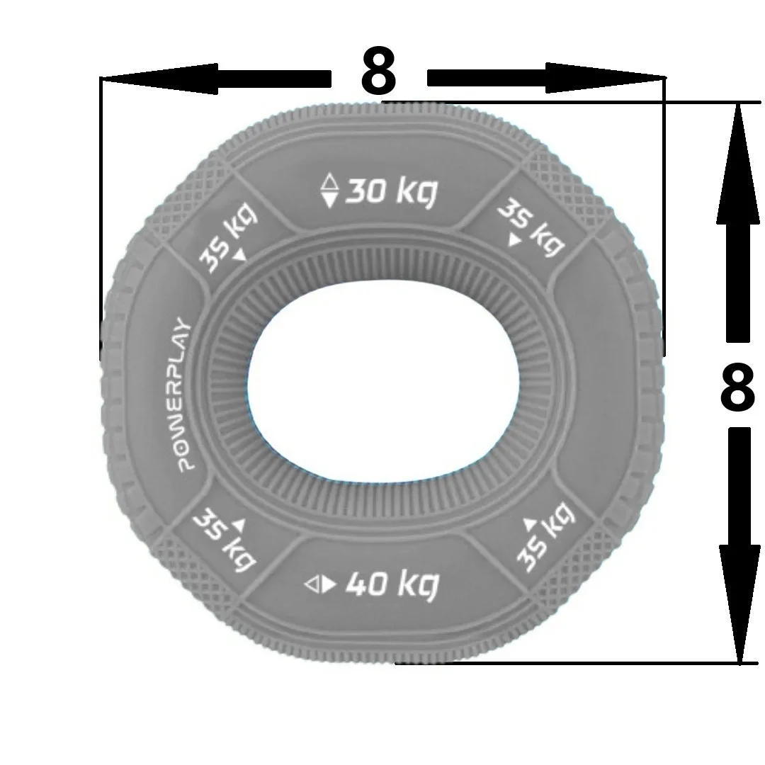 Еспандер кистьовий Active Point силіконовий 30-35-40 кг сірий