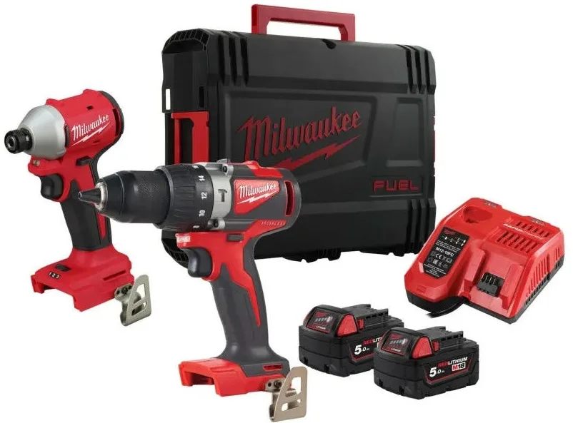 Набір акумуляторних інструментів Milwaukee 18В безщітковий 2 шт чорний