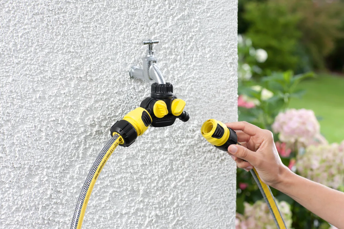 Распределитель для полива Karcher, 3/4", 1/2", двухканальный распределитель воды