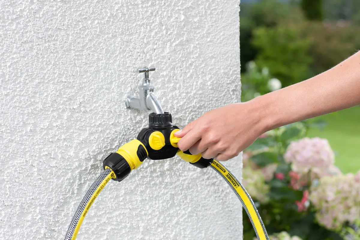 Распределитель для полива Karcher, 3/4", 1/2", двухканальный распределитель воды