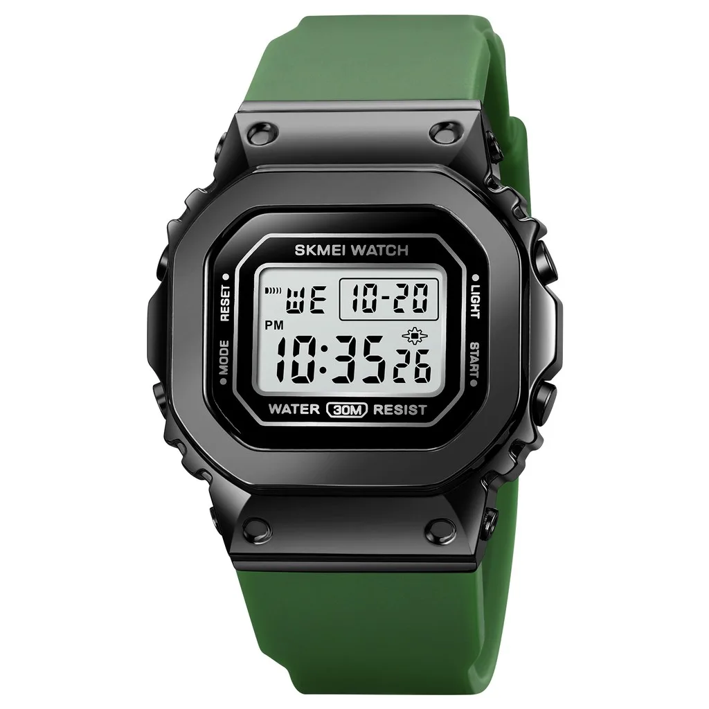 Часы Skmei 1796 Military-Black электронные спортивные с будильником и хронографом черные