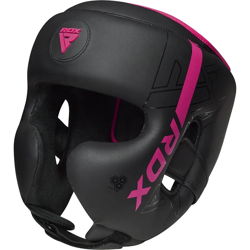 Боксерський шолом RDX PU шкіра S Рожевий