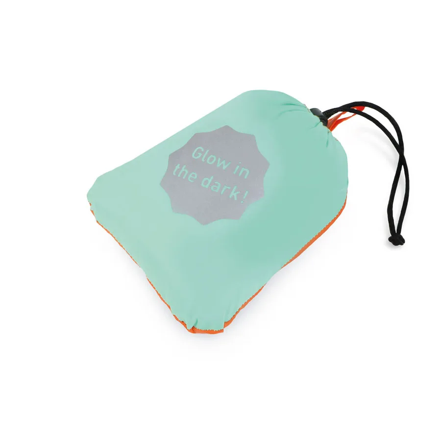 Курточка для собак двостороння M 44-47 см нейлон салатово-помаранчева світиться в темряві