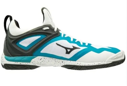 Кросівки Mizuno 44,5 білий чорний блакитний для сквошу