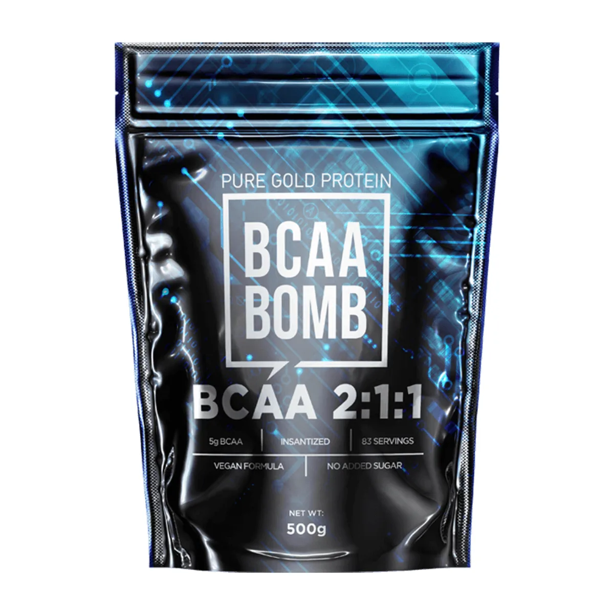 BCAA Bomb Pure Gold 500 г полуниця 2:1:1 розчинний продукт амінокислоти