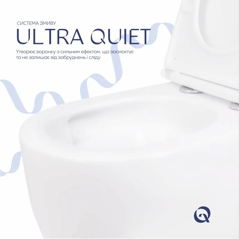 Підвісний унітаз Qtap Taurus безободковий керамічний 490x360x380 мм білий