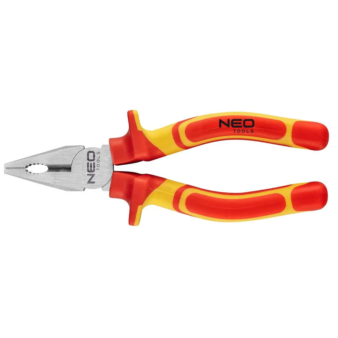 Комбіновані плоскогубці Neo Tools, діелектричні, для роботи з напругою до 1000В, 45HRc, 160мм, CrV.