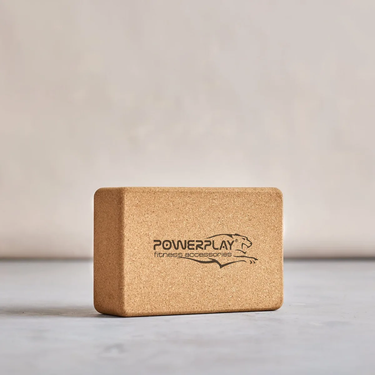 Блок для йоги Active Point корковий 22,6х15х7,6 см бежевий