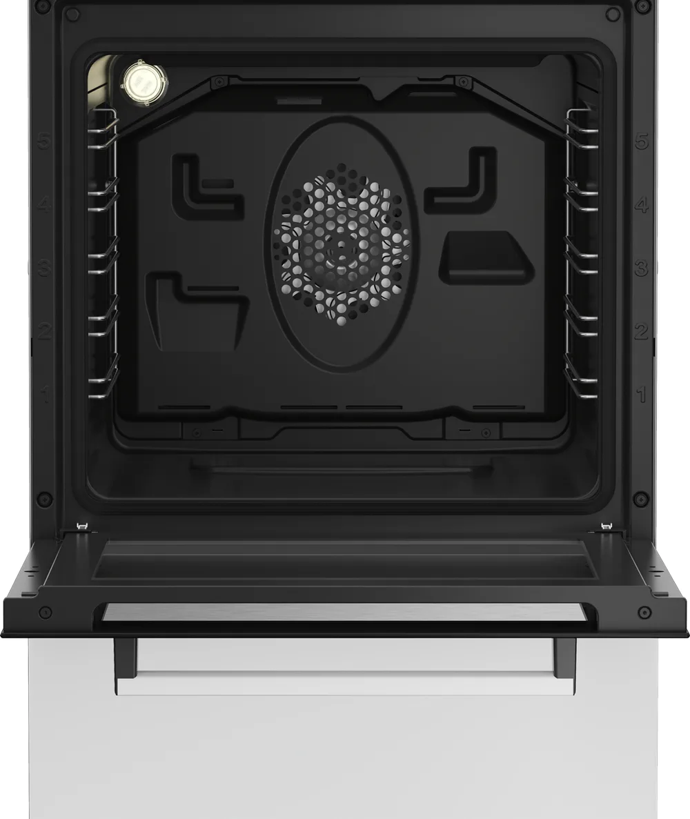Комбінована плита Beko Газова 4 конфорки Емаль 50х85х60 см Білий