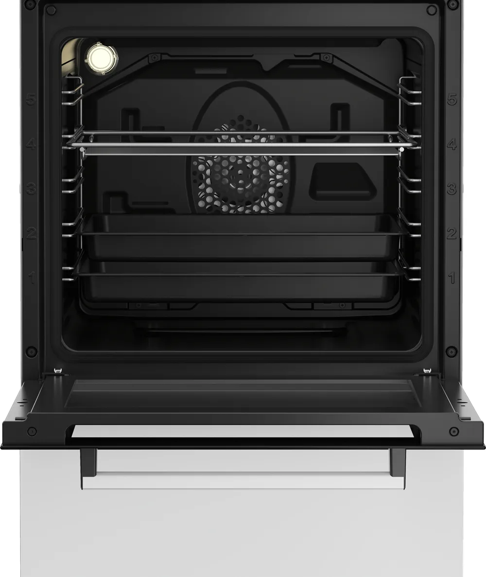 Комбінована плита Beko Газова 4 конфорки Емаль 50х85х60 см Білий