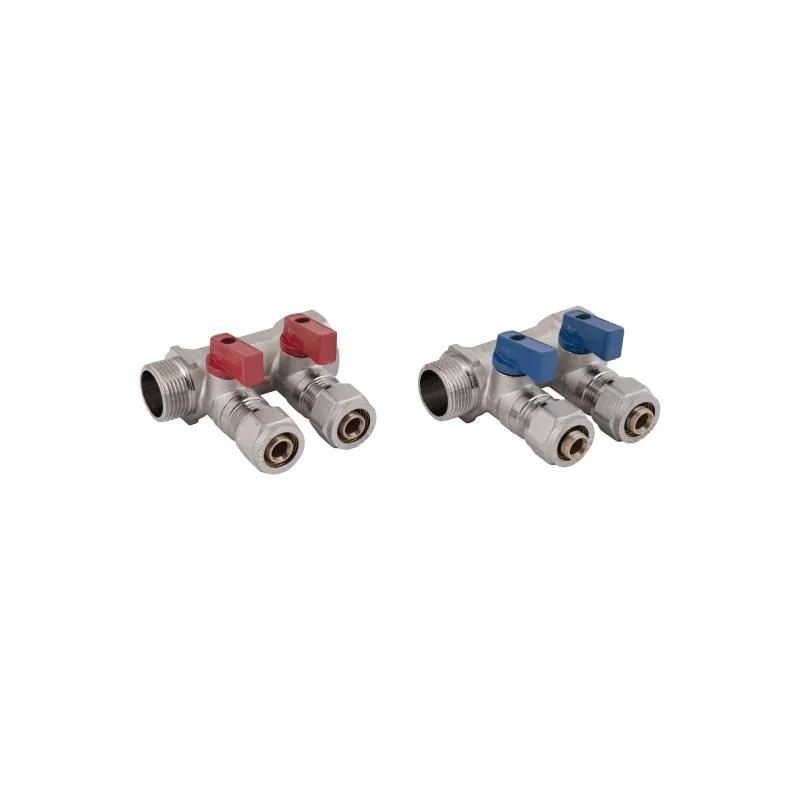 Колектор розподільний SD Plus SD231W2 3/4" 2 виходи латунь 84х76х34 мм
