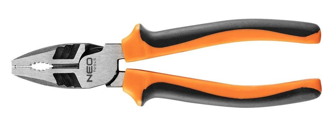 Комбіновані плоскогубці Neo Tools 200мм, CrNi, знижені зусилля до 40%.