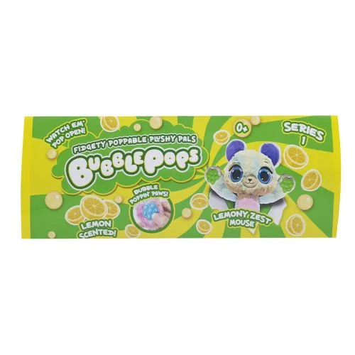М'яка іграшка Bubble Pops лимонна мишка 34 см гіпоалергенна з ароматом