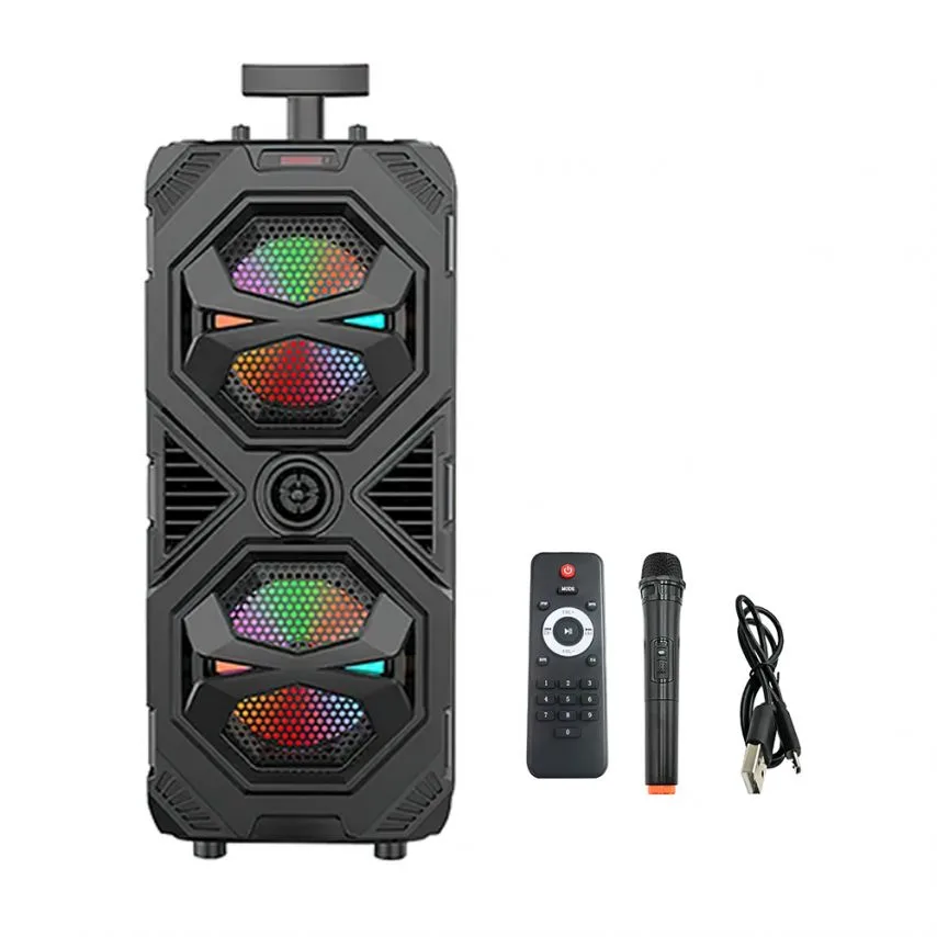Портативна колонка Bluetooth 40W ABS 595х260х250 мм Чорна