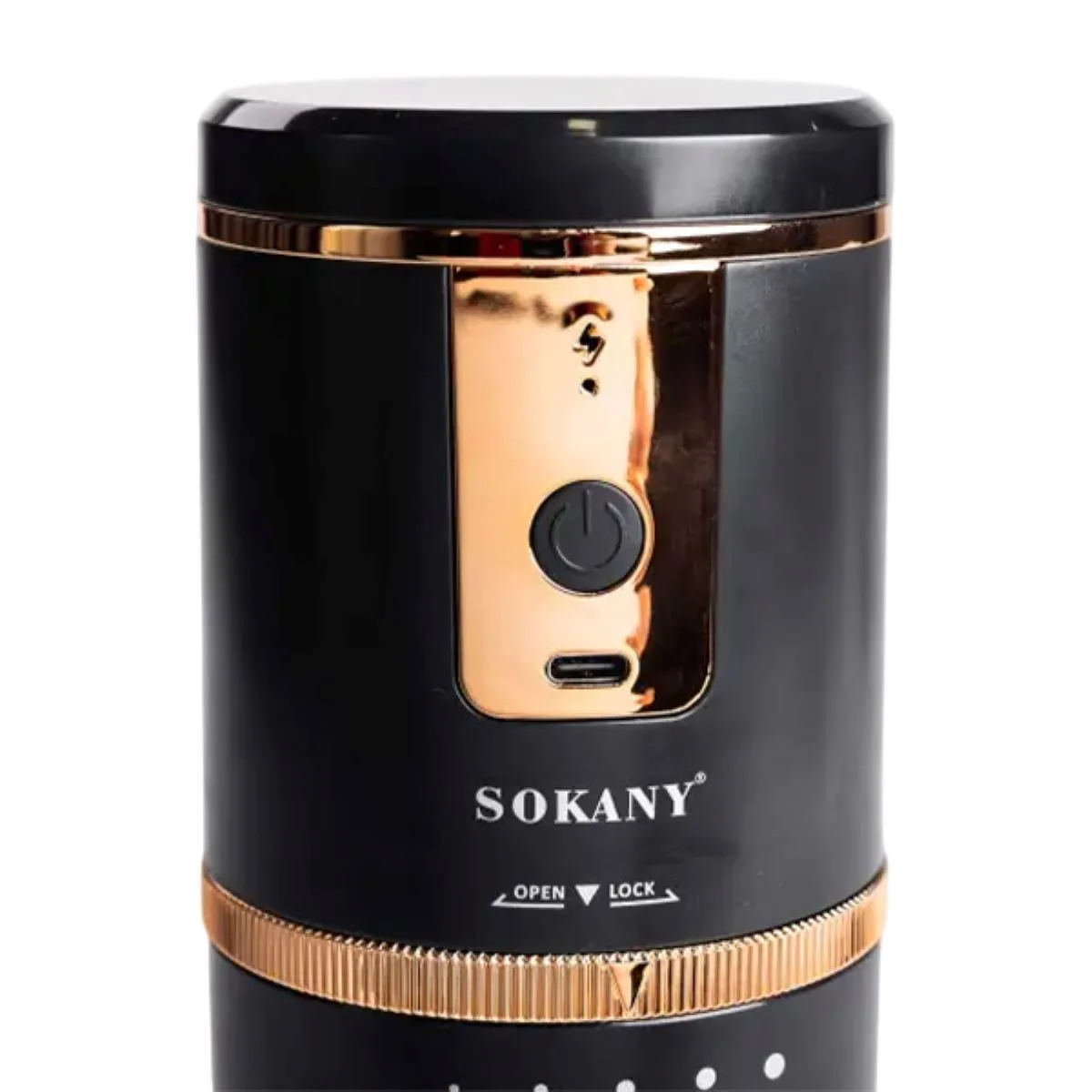 Кавомолка електрична Sokany пластикова 250 мл чорна