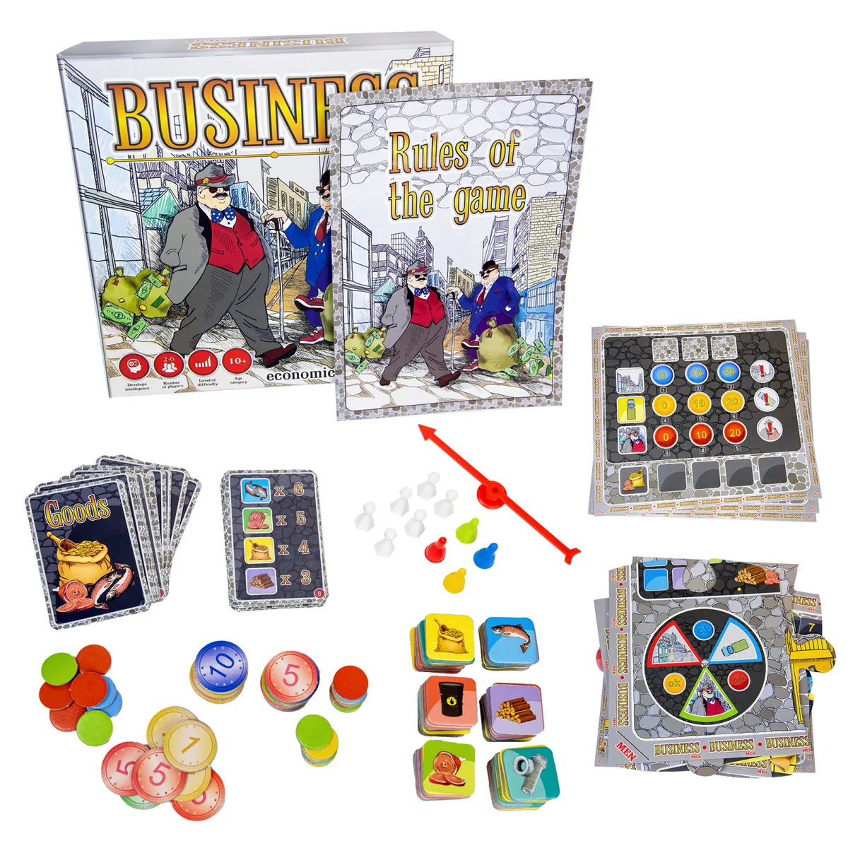Настільна гра Business men економічна для дітей 10+ 30х30х7 см картонна коробка