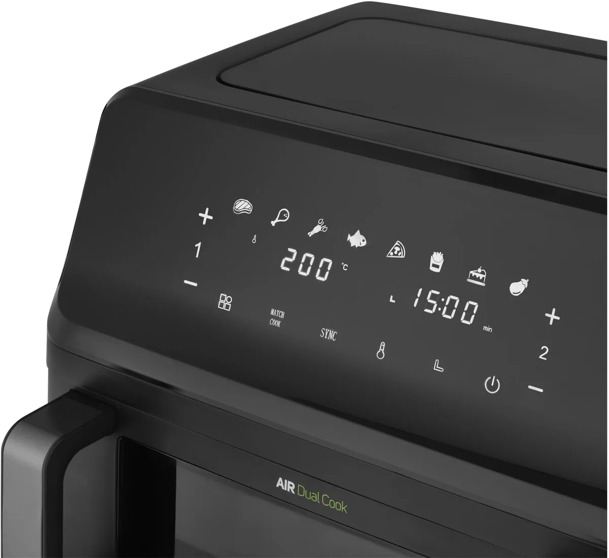 Мультипіч Sencor Dual Vita Fryer, 2700Вт, 2 чаші по 4.5л, сенсорне управління, гриль, пластиковий корпус, чорний.
