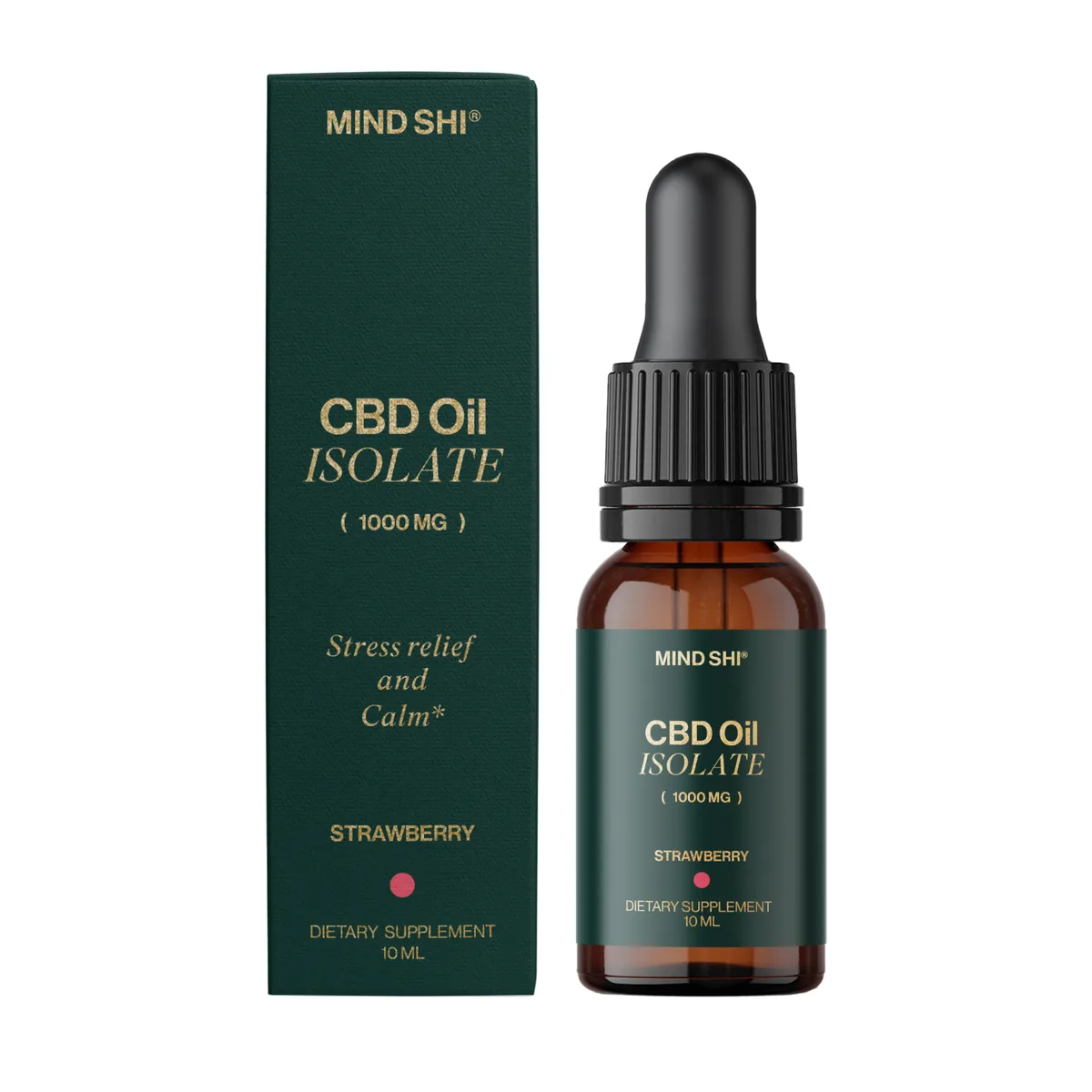 Масло CBD Mind Shi ізолят 1000 мг 10 мл Полуниця