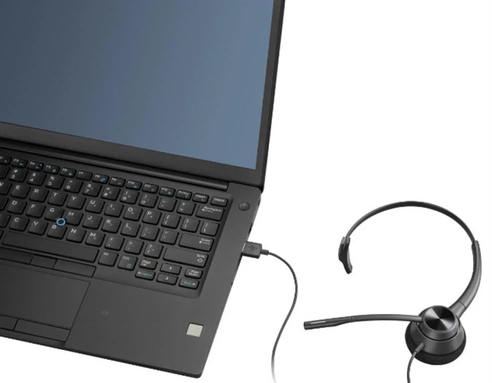 Компьютерная гарнитура моно On-ear Poly EncorePro 310, USB-A, всенаправленный, шумоподавление, черный.