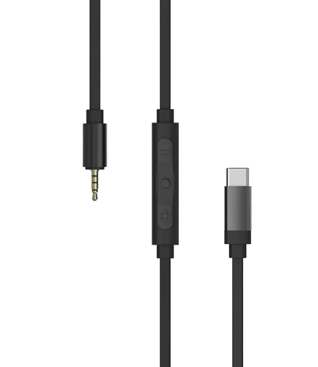 Кабель Koss USB-C 1,2 м чорний для навушників
