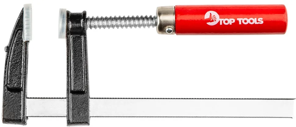 Струбцина Top Tools 50x150 мм тип F для фіксації заготовок металева затискна струбцина