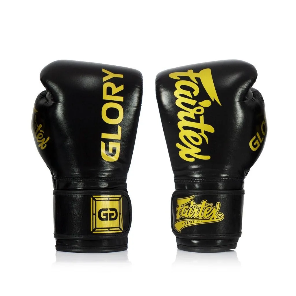 Боксерські рукавиці Fairtex натуральна шкіра 10 унцій чорні