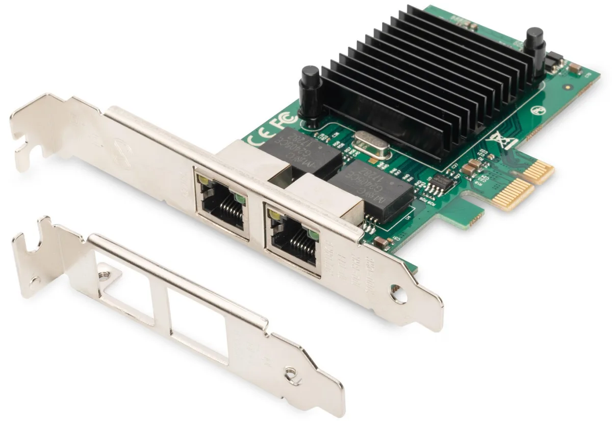 Мережева карта DIGITUS Gigabit 2хRJ45, PCI Express
