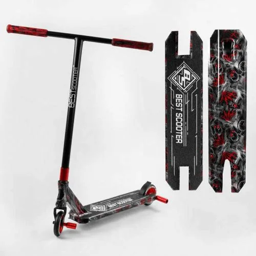 Самокат трюковый Best Scooter HIC-система алюминиевый диск для трюков и катания на скейтпарке колеса PU 110мм.