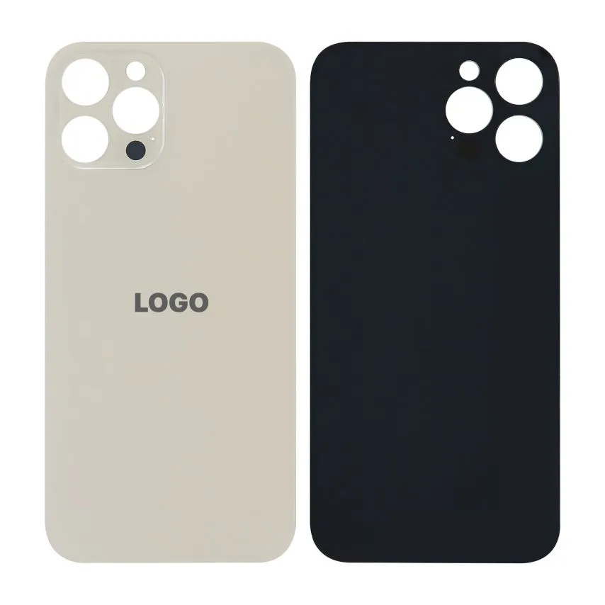 Задня кришка Apple золота Original Quality 12 Pro Max з великим вирізом під камеру