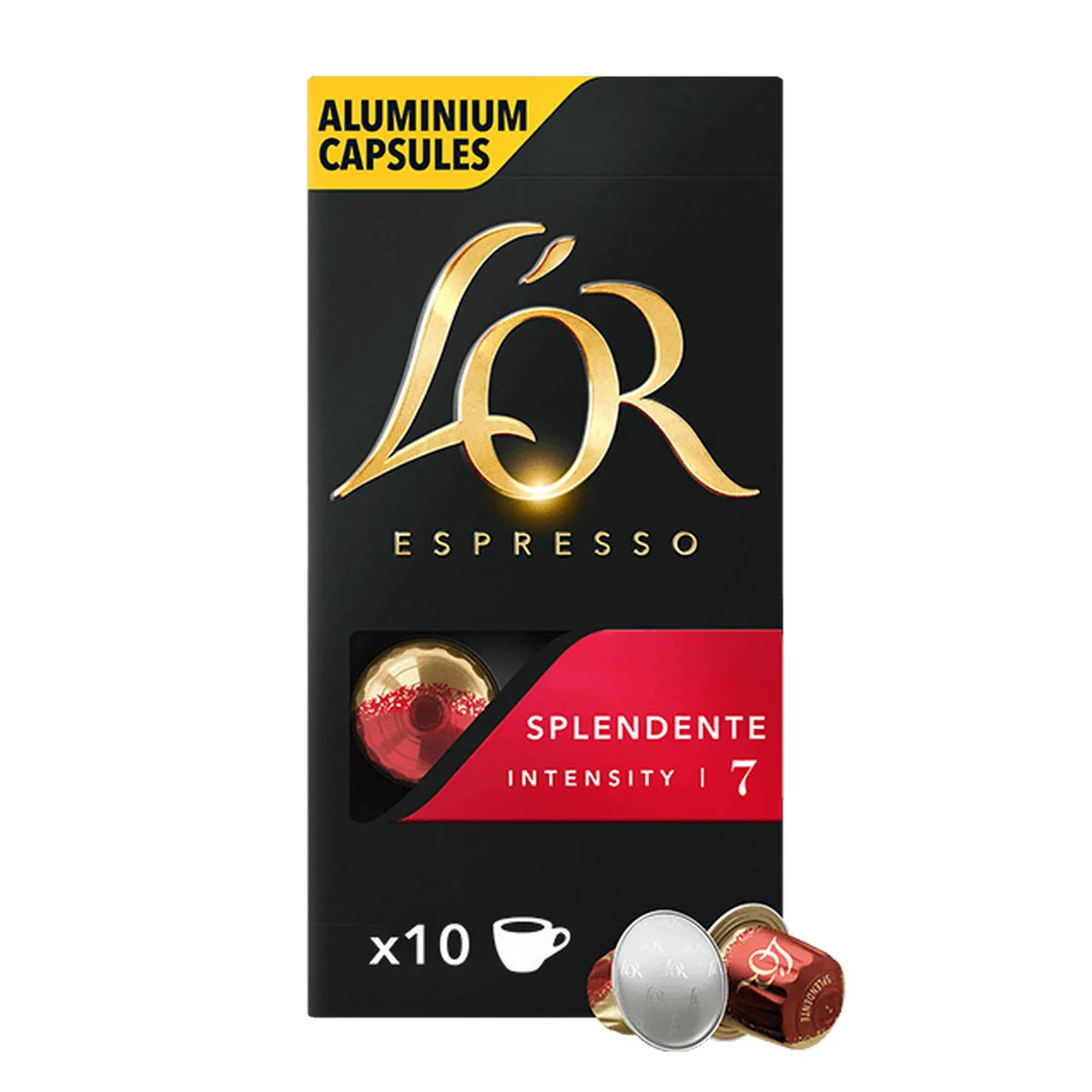 Кава L`OR капсули, Espresso Splendente, арабіка, 10 шт, для системи Nespresso.