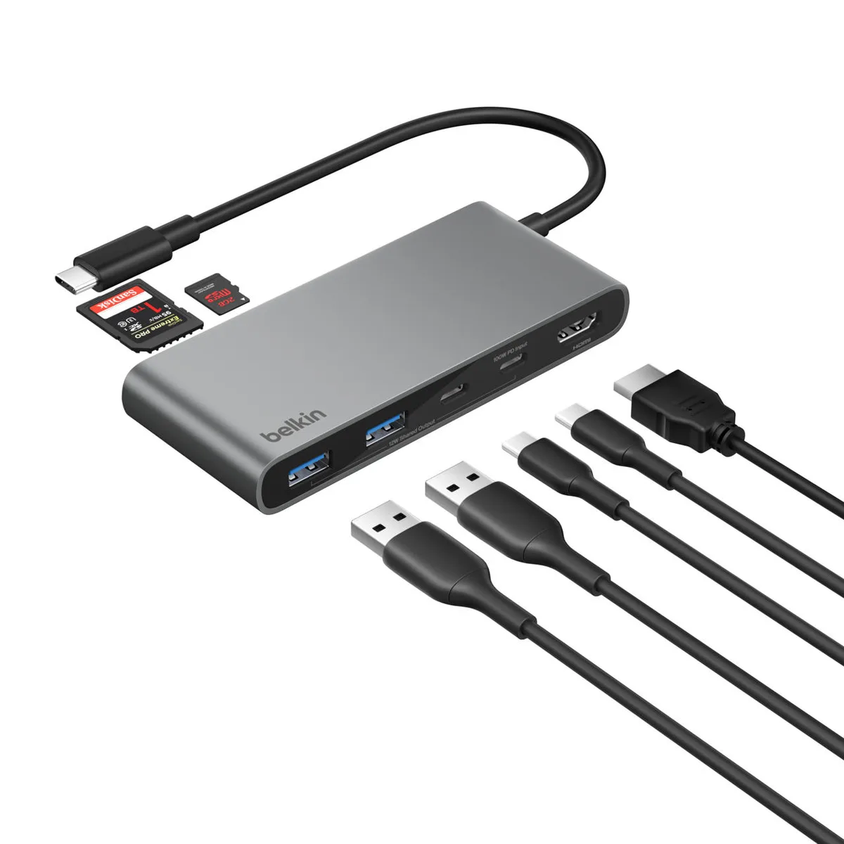 Хаб Belkin USB-C 7в1 Multiport Dock 100Вт