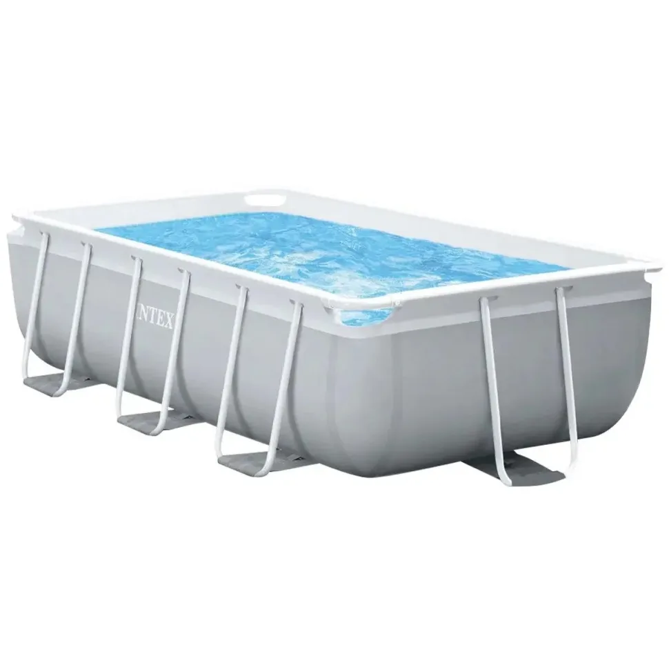 Каркасний басейн Intex SuperTough 300х175х80 см Темно-сірий 3539 л з фільтром і сходами