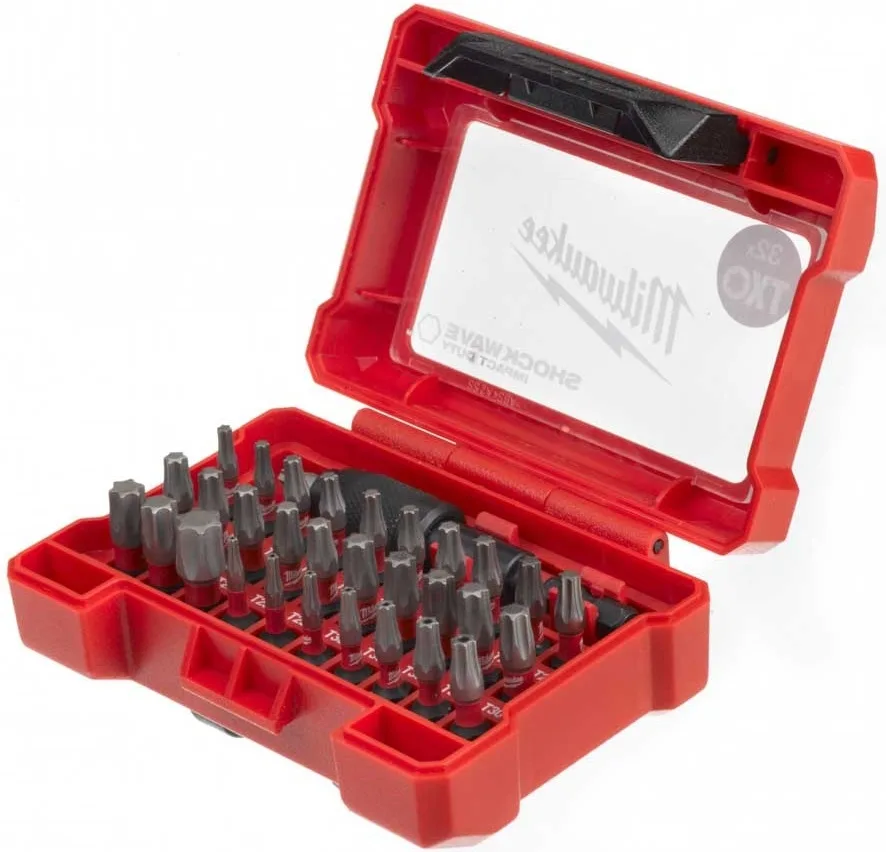 Біти Milwaukee Shockwave GEN III 32 шт набір біт з кейсом для ремонту та монтажу інструменти для майстра