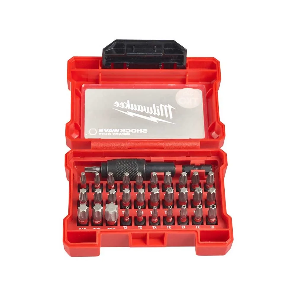 Біти Milwaukee Shockwave GEN III 32 шт набір біт з кейсом для ремонту та монтажу інструменти для майстра