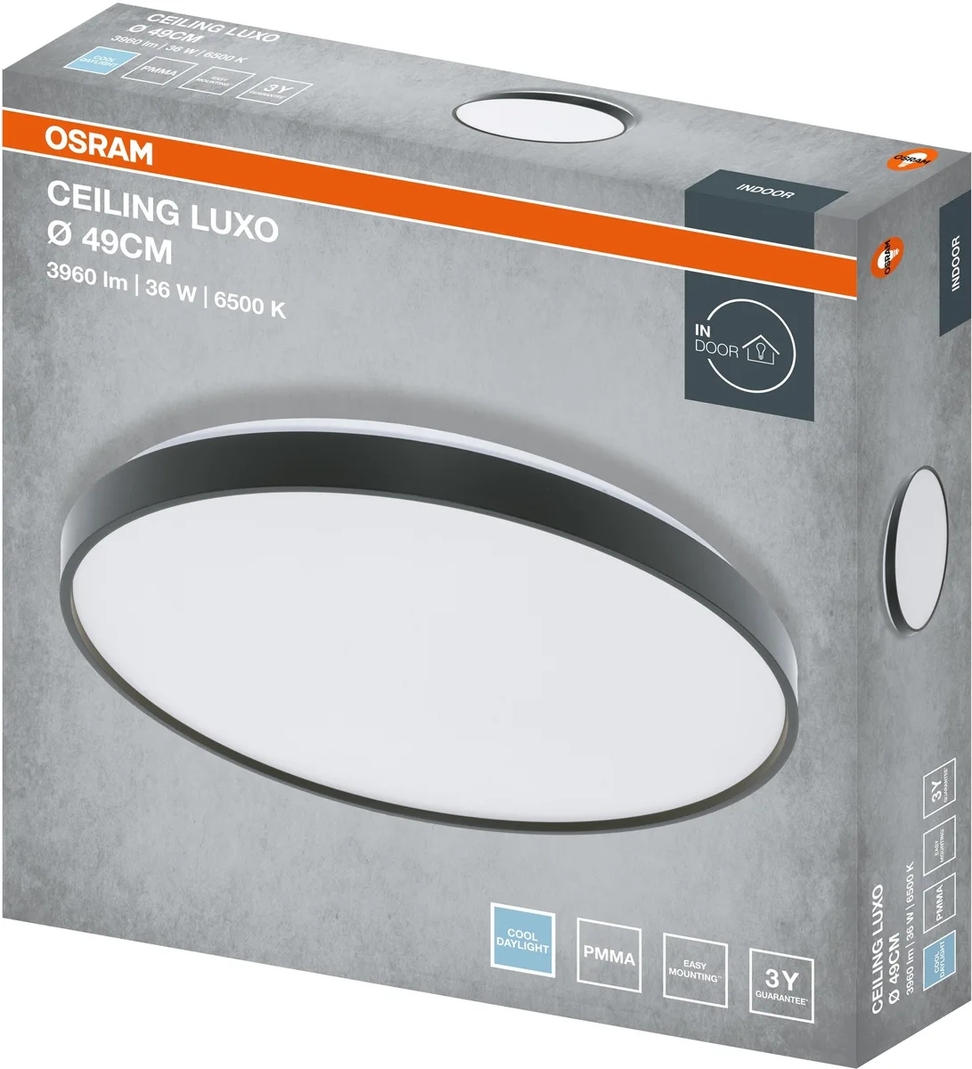 Светильник накладной OSRAM металл черный 490 мм 36 Вт 6500 K