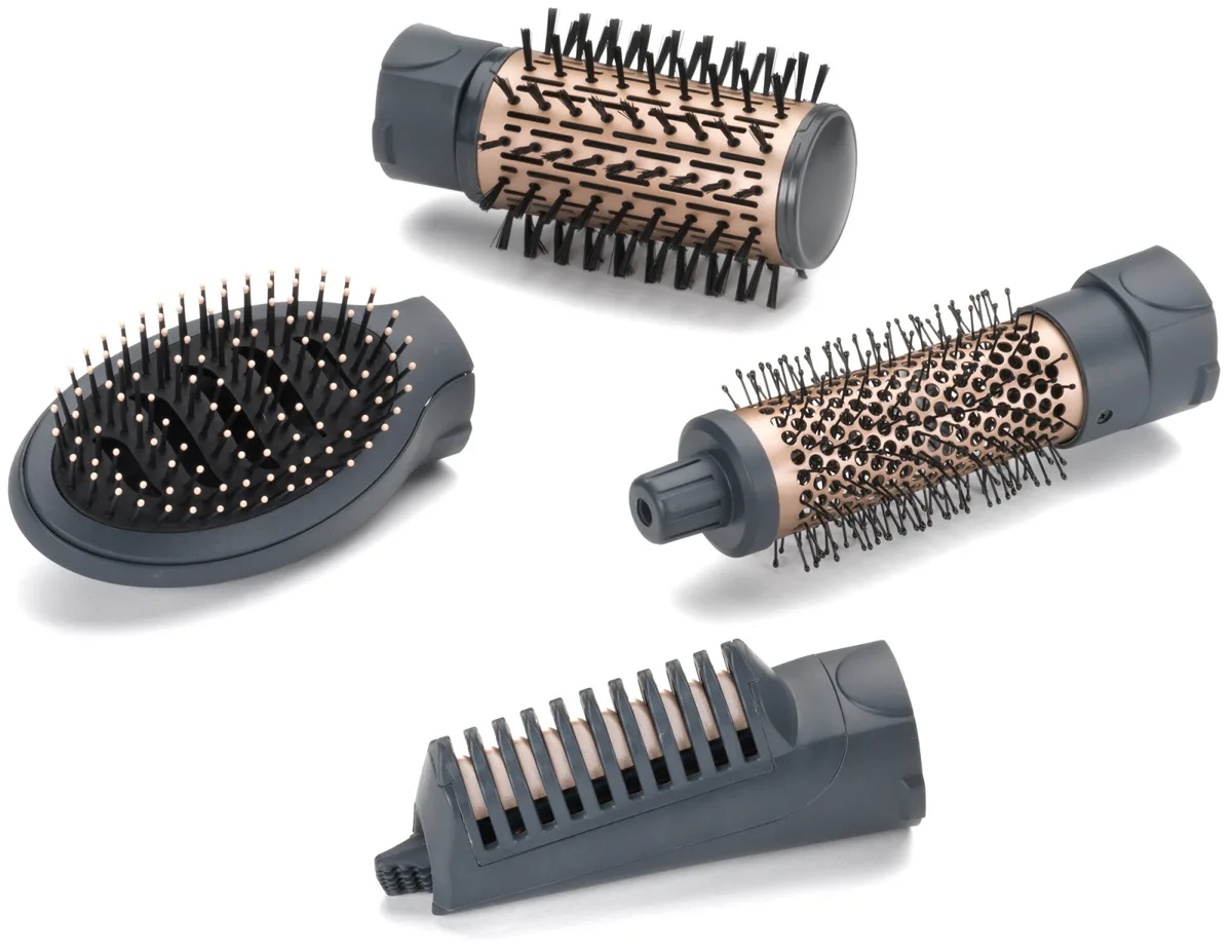 Фен-щетка Babyliss Style Pro, 1000 Вт, 2 режима, ионизация, холодный обдув, чехол для хранения, керамическое покрытие, синий