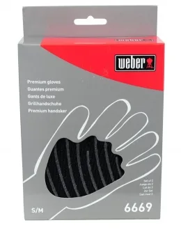 Жаростойкие перчатки Weber арамидное волокно S/M черные красные