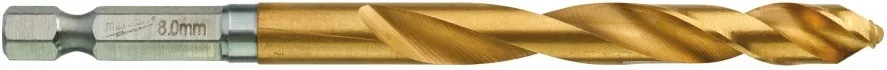 Свердло по металу Milwaukee RedHEX HSS-G TiN, 8х70х111 мм - Металеве свердло Milwaukee RedHEX HSS-G TiN, 8x70x111 мм.