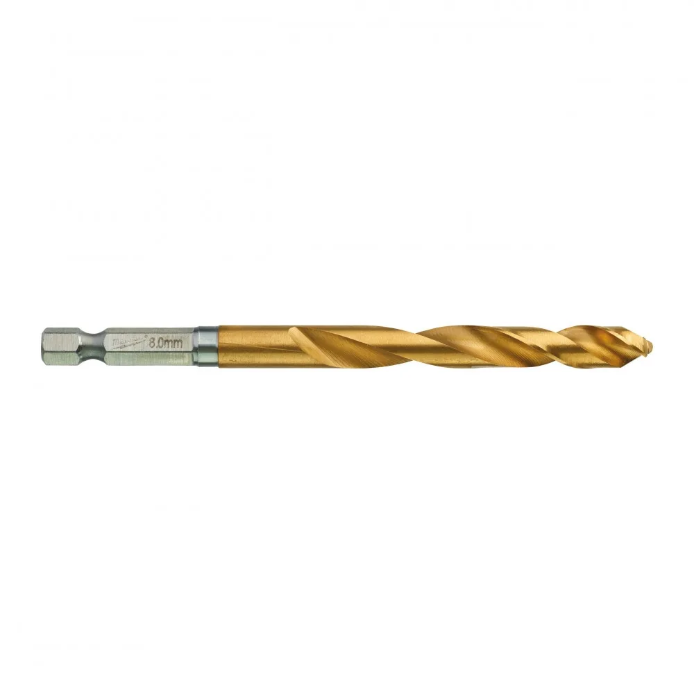 Свердло по металу Milwaukee RedHEX HSS-G TiN, 8х70х111 мм - Металеве свердло Milwaukee RedHEX HSS-G TiN, 8x70x111 мм.