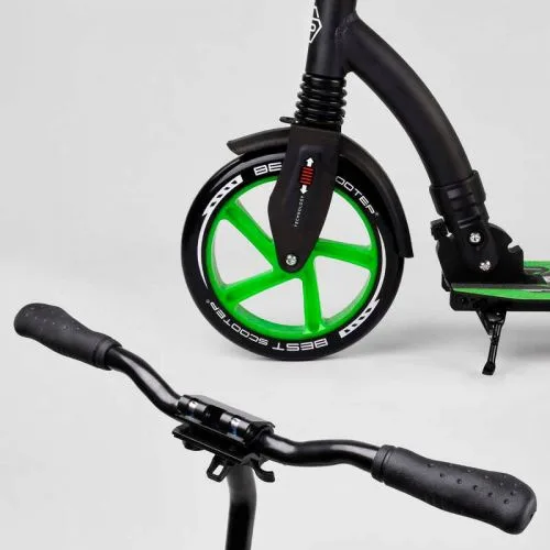 Самокат двоколісний Best Scooter 23 см переднє 20 см заднє з амортизатором для дітей та підлітків.